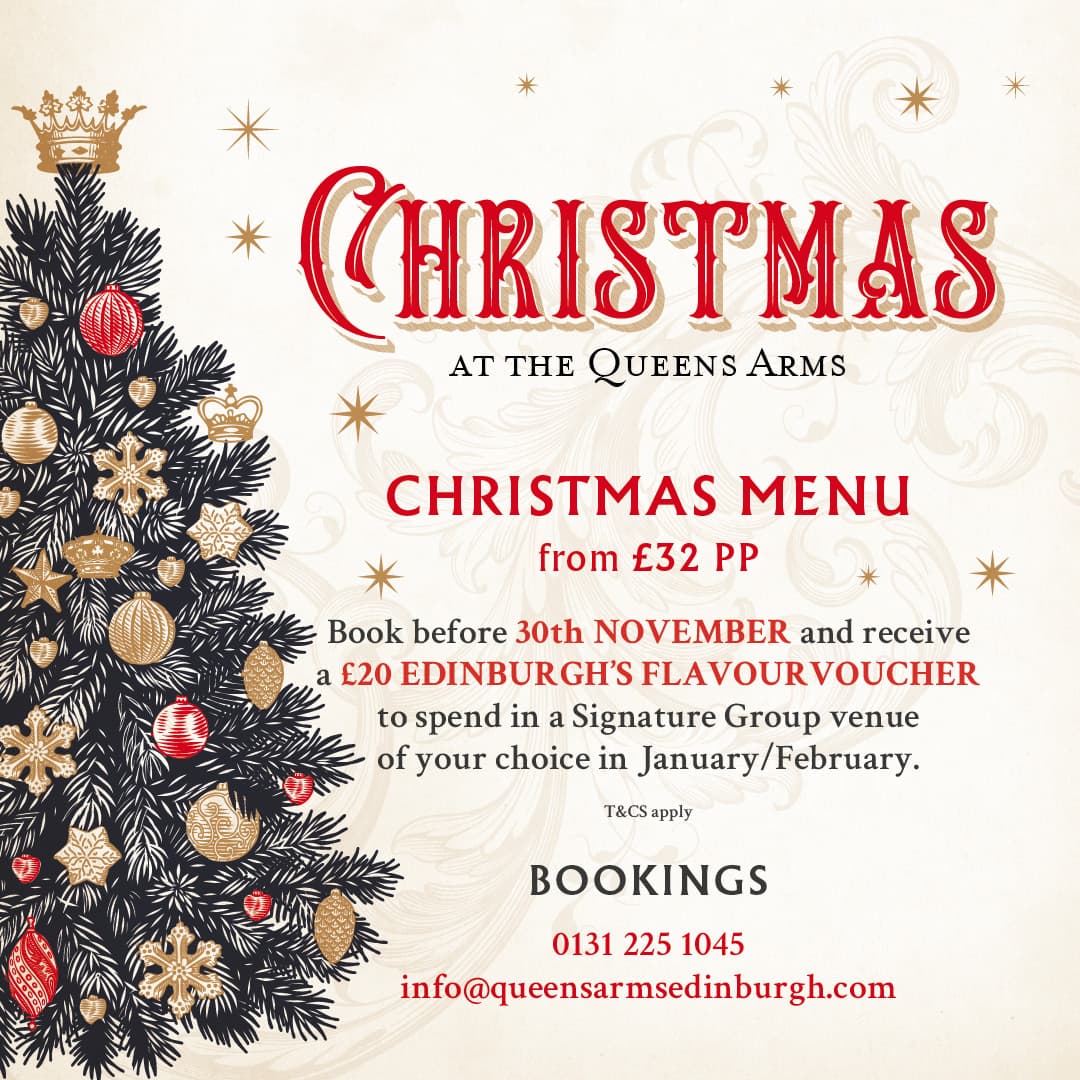 Christmas Menu The Queens Arms Book Here